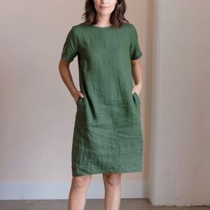 Sotela green linen dress